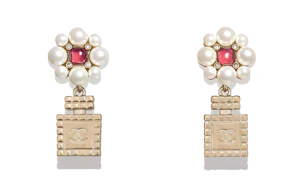 CHANEL Earrings Women's Gold