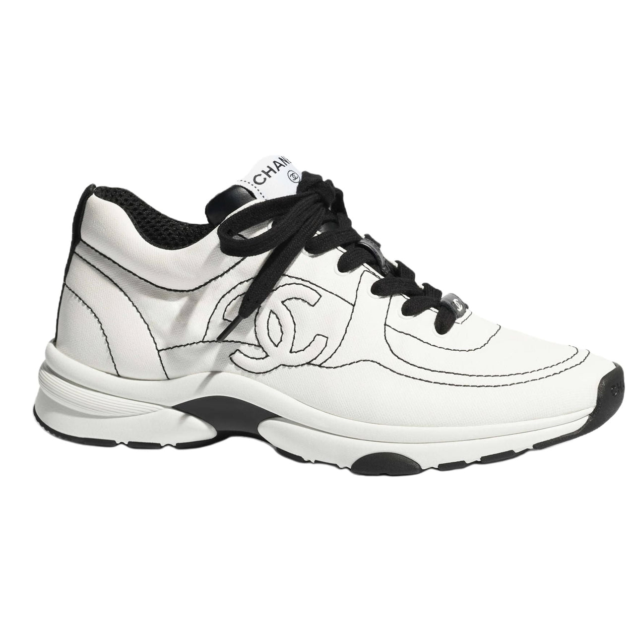 CHANEL Low Top Casual Shoes Women's White