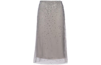PRADA Crystal studded Tulle Midi Skirt