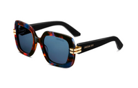 DIOR Irregular Shape Sunglasses Women's Black