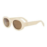 CELINE Subject To Official Website Oval Sunglasses Women's White