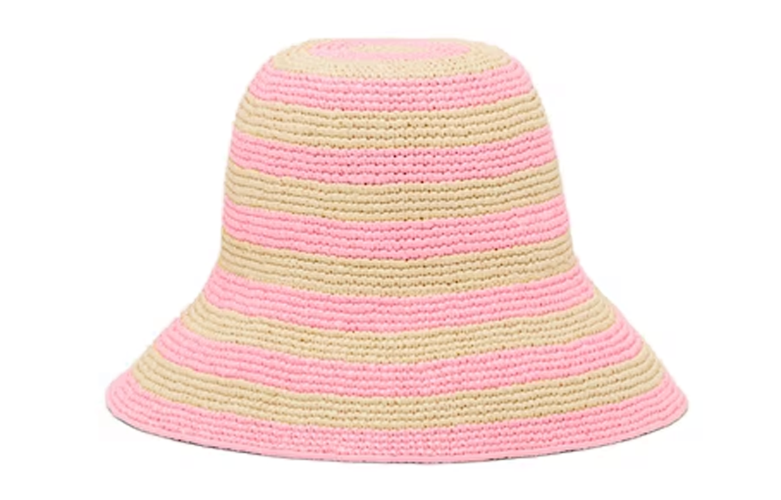 PRADA Bucket Hats Women's Tan/Floral Pink