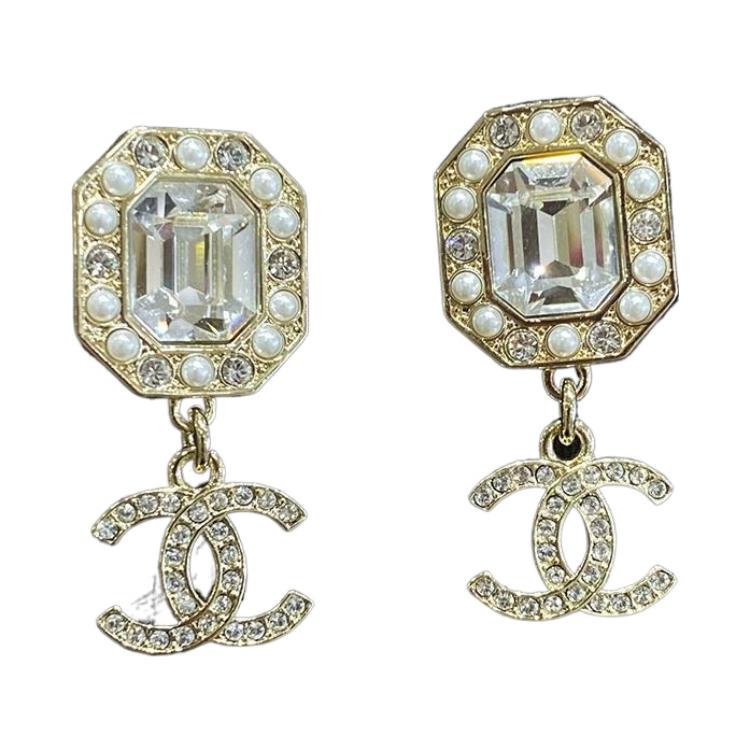CHANEL Earrings Women's Gold
