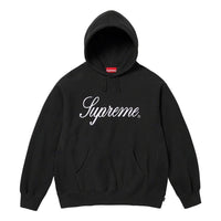 Supreme FW23 Week6 Raised Script Hoodie 'Black' SUP-FW23-102