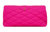 SAINT LAURENT Sade Series Viscose Envelope Clutch Women's Plum Red