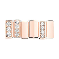 DIOR Diamond 0.10 Carat Earrings Unisex Rose
