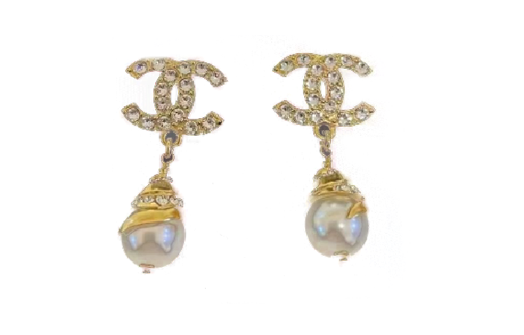 CHANEL Earrings Women's Gold