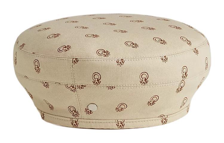 HERMES Honore Berets Women's Clay Beige
