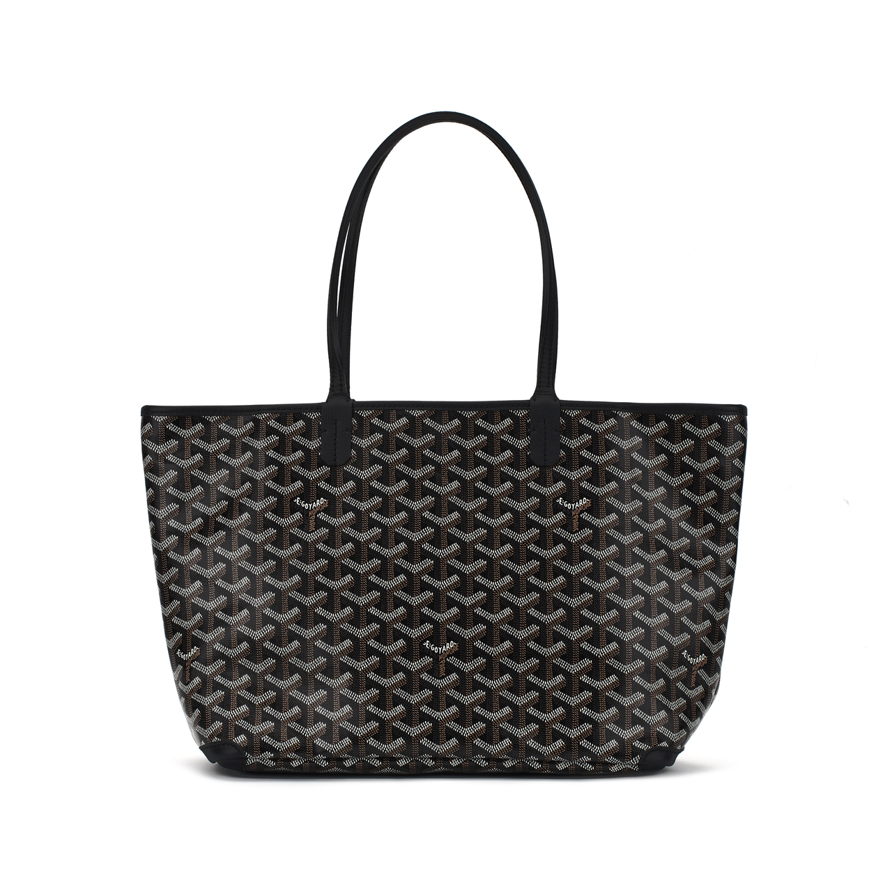 GOYARD Artois Canvas With Calfskin Tote Bag, Shopping Bag, Handbag Small Size Women's Black