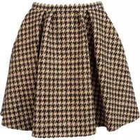 DIOR Houndstooth Pleated Skirt