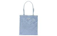 PRADA Embellished Satin Handbag Celeste
