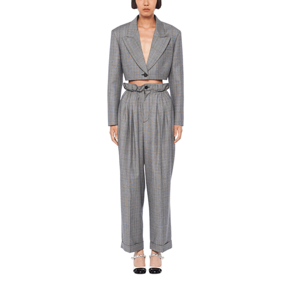 MIU MIU FW21 Cropped Coat Women's Gray
