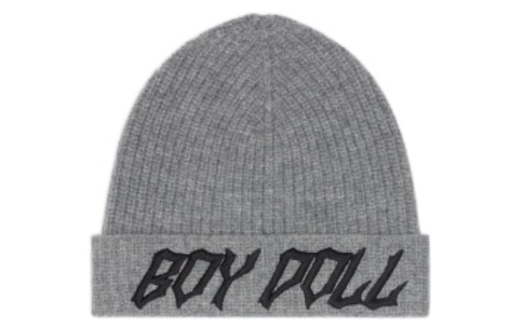 CELINE Slogan Embroidered Knit Beanie