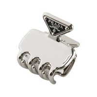 PRADA Metal Hair Clips Women's Silver