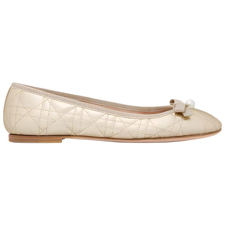 DIOR Ballet Casual Single Shoes Women's Gold