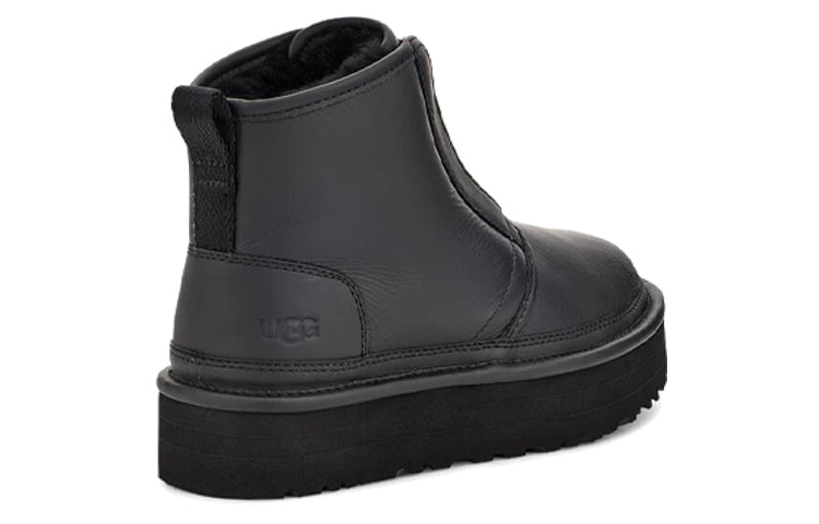 (WMNS) UGG Neumel Platform Zip 'Black' 1120731-UMBL