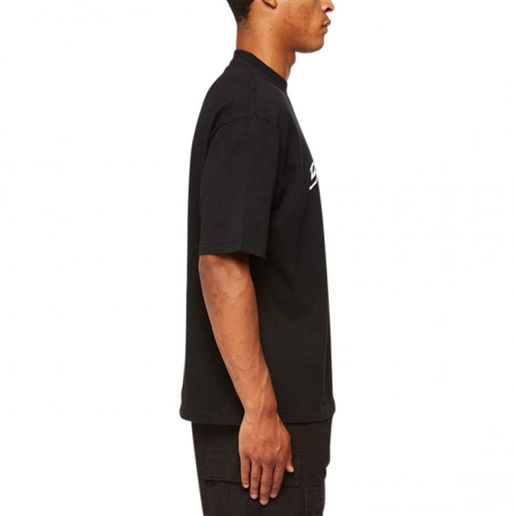 Balenciaga Script Logo T-shirt 'Black White' 612966TMVB41070