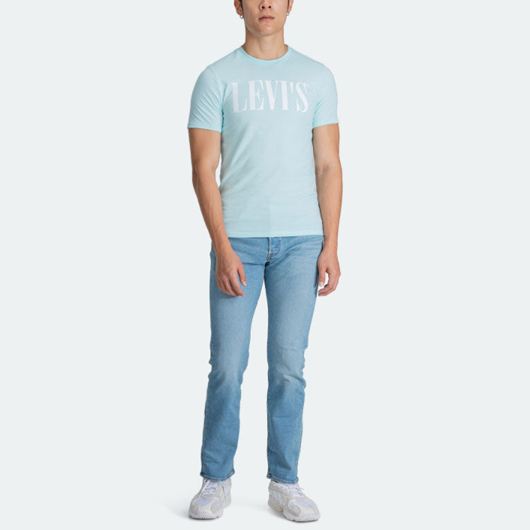 Men's Levis Series Round Neck Short Sleeve Light Blue 67983-0007