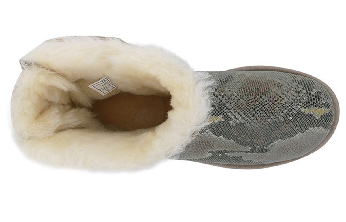 (WMNS) UGG Mini Bailey Bow Snake 'Grey' 1091581-MTL