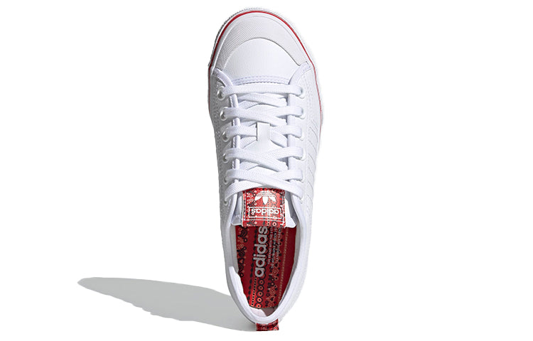 (WMNS) adidas Nizza Platform 'White Red' GV9742
