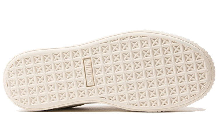 (WMNS) PUMA Basket Platform Cv 'Wheat White' 365623-02