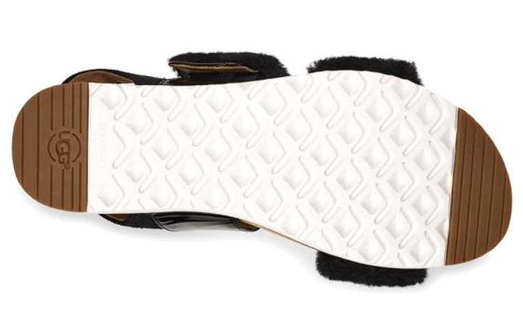 (WMNS) UGG Le Fluff 'Black White' 1099815-BLACK