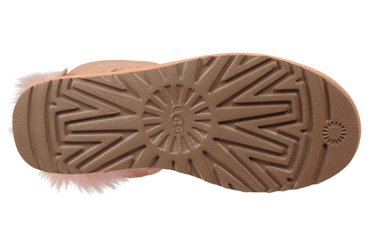(WMNS) UGG Fluff Bow Mini Fleece Lined Pink Red 1094967-SNTN
