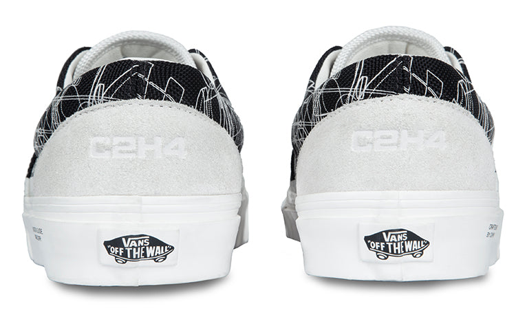 C2H4 x Vans Era Skateboarding Shoes Unisex Black Graffiti VN0A5EFN626