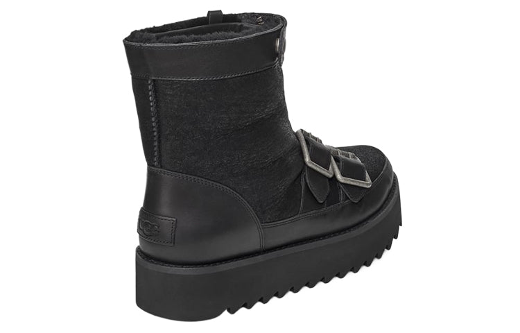 (WMNS) UGG Moto Punk Mini Boots 'Black' 1106272-BLK