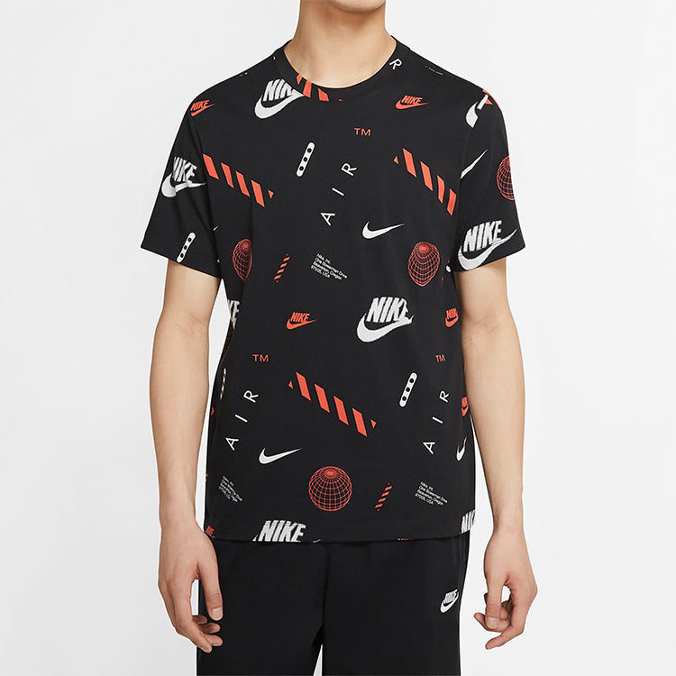 Nike Street Full Print Logo Short Sleeve Black CT6545-010