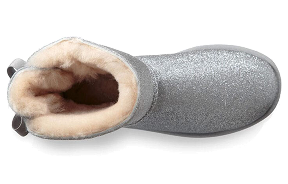 (WMNS) UGG Mini Bailey Bow Sparkle 'Silver' 1100053-SLVR