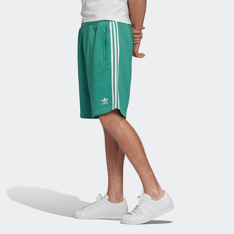 adidas originals 3-Stripe Short Casual Sports Side Stripe Breathable Shorts Green FM3805