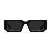 PRADA Acetate Rectangular Sunglasses Men's Black