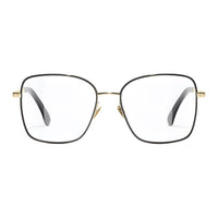 CHANEL Metal Square Eyeglass Frames Unisex Black