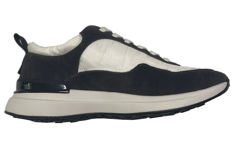 CHANEL Women's Suede Calfskin Sneaker 'White Dark Grey' Women's