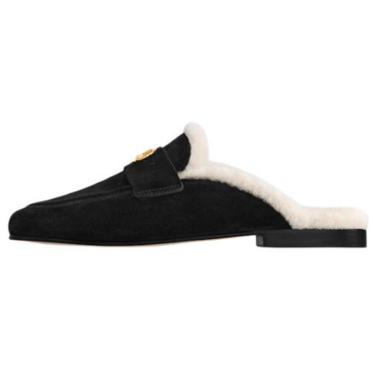 LOUIS VUITTON Wrap-toe Slippers Women's Black