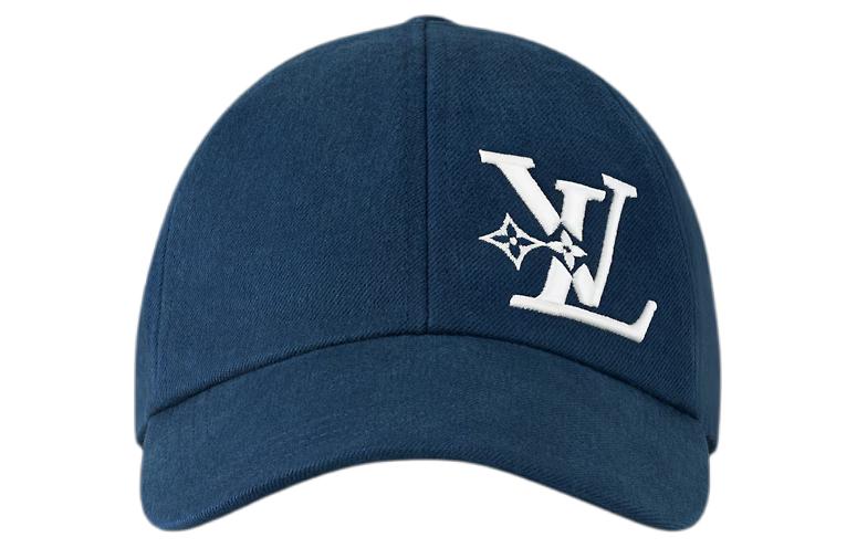 LOUIS VUITTON Cotton Baseball Caps Men's Marine Blue