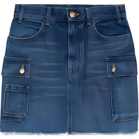 CELINE SS23 Denim Short Skirts Women's Denim Blue