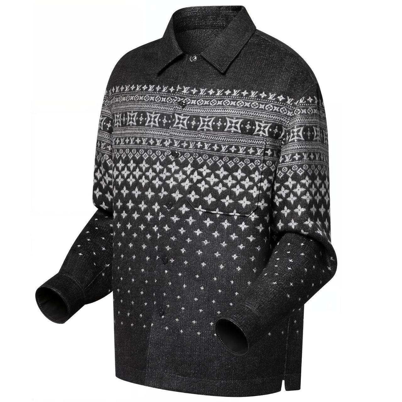 LOUIS VUITTON Silk Cashmere And Wool-Blend Double-Face Jacquard Overshirt