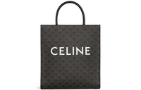 CELINE Canvas With Leather Tote Bag, Shopping Bag, Shoulder Bag, Crossbody Bag, Handbag Medium Size Unisex Black
