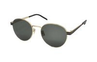 SAINT LAURENT Oval Sunglasses Unisex Gold