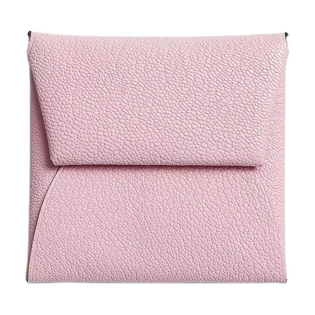 HERMES Bastia Chevre Mysore Goatskin Coin Purse Regular Women's Love Pink