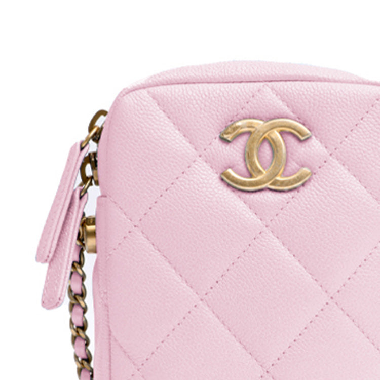 CHANEL Calfskin Box Bag Shoulder Bag Cell Phone Bag Camera Bag Crossbody Bag Mini Women's Light Purple Pink