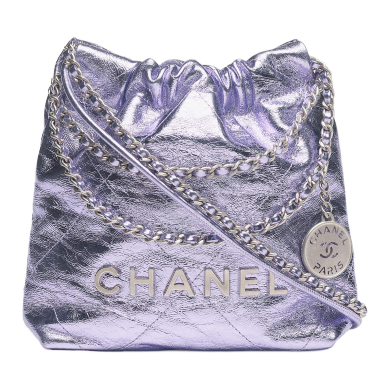 CHANEL Calfskin One Shoulder Handbags Mini Women's Purple
