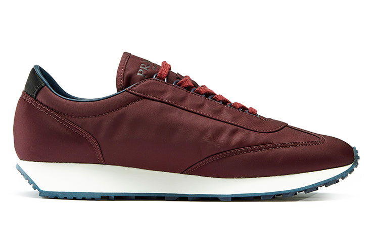 PRADA Anti-Slip Wear-Resistant Low-Top Casual Shoes Men's Burgundy