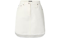 LOUIS VUITTON Frayed Hem Denim Skirt