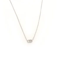 DIOR Metal Necklaces Women's Silver
