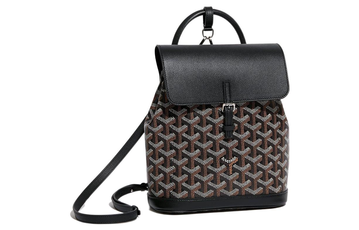 GOYARD Alpin Canvas With Leather Backpack Mini Unisex Black
