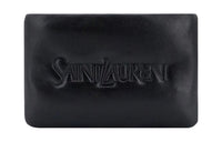 SAINT LAURENT Leather Card Clip Card Holder Men's Black