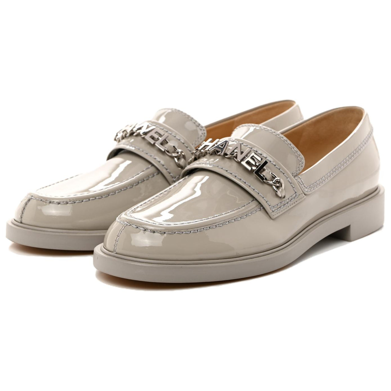 CHANEL Loafers Women's Gray
